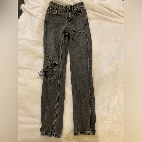 Topshop high rise ripped mom jeans - Picture 2 of 6